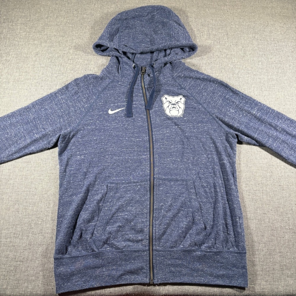 Nike Butler Bulldogs Full Zip Hoodie Womens Medium Blue Heathered Gym W32771